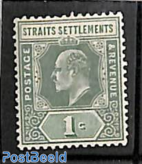 Straits Settlements, 1c, Stamp out of set
