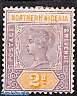 2d, Northern Nigeria, Stamp out of set