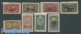 Central Lithuania, Definitives 8v imperforated