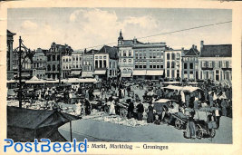 Groote Markt, marktdag - Groningen