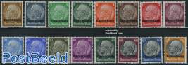 German occupation, overprints on German stamps 16v