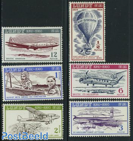 Lundy, Airmail 6v, with date