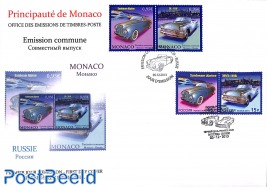 Joint issue cover Monaco-Russia, Automobiles