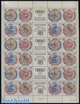 Olympic games sheet (with 6 sets)