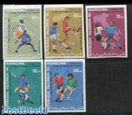 World Cup Football, Italy 1990 5v, Imperforated