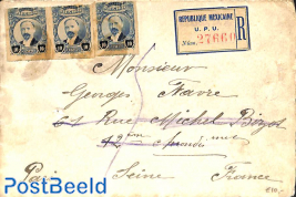 Registered letter to Paris