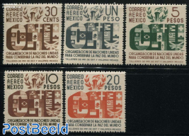 United Nations 5v, Only airmails