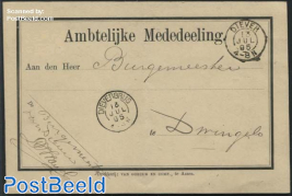 Kleinrond DIEVER and DIEVERBRUG on official mail