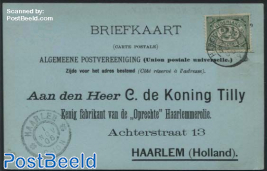 Kleinrond HAREN (GRON) on postcard