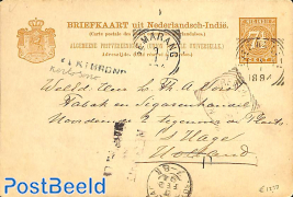 Postcard from KERTOSONO (postmark) to the Hague