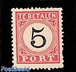 5c, postage due, perf. 12.5:12, type IV, Stamp out of set