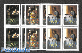 Vermeer paintings 3v blocks of 4 [+]