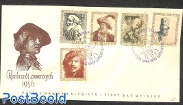 FDC Rembrandt with almost invisible erased address, open flap