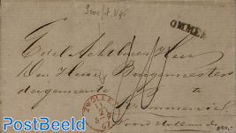 letter from OMMEN via ZWOLLE and WORMERVEER to Krommenie
