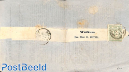 official mail from Amsterdam to Workum. Drukwerkzegel 1 cent 