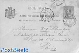 briefkaart to Paris from the Hague 
