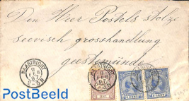 Cover from Maastricht to Geestemunde, see both postmark.s Drukwerkzegel 2.5 cent and Princess Wilhel