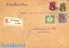Postcard with flag postmark; Kon. Ned. Postvaart