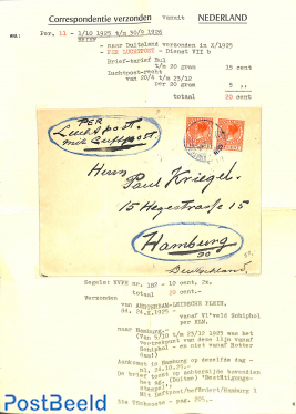 Letter to Hamburg by Airmail
