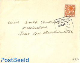 Envelope from Lage Zwaluwe, RAILWAY POSTMARK