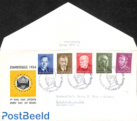Famous persons FDC, open flap, typed address