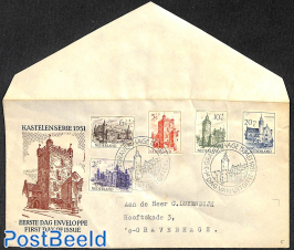 Summer, FDC, Typed address, open flap, somewhat wrinkled cover