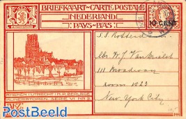 Postcard 10c on 12.5c, Rhenen