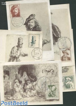 Rembrandt, Set of 5 Maximumcards