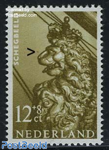 Plate flaw, 12+8c, point above nose
