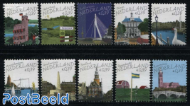 Beautiful Netherlands 10v, Perf. 13.5:12.5 (from booklet)