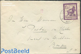 Cover from Bilthoven to Bergen with nvhp no.566