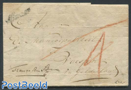 Folding letter from Alkmaar to Gelderland