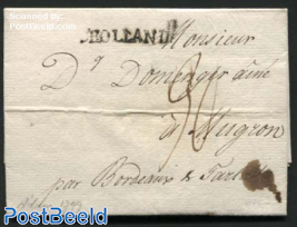 Letter from Amsterdam via Bordeaux to Mugron (F)