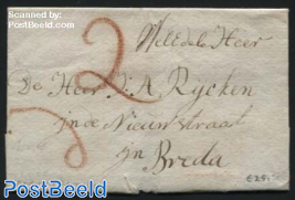 Letter from Dordrecht to Breda