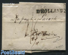 Folding letter from Amsterdam to Bordeaux