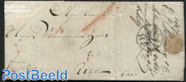 Letter from Schiedam to Riga (postmark: Schiedam HP)