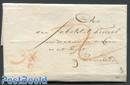 Folding letter from Haarlem to Purmerend