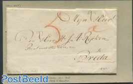 Folding letter from Amsterdam to Breda.