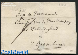 Folding letter from Dokkum to s-Gravenhage (21 march 1823)