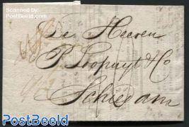 Letter from England to Schiedam, Postmark: Brielle Eng.Corresp.