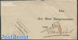 Envelope to the mayor of s Gravendeel