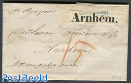Folding letter from Rotterdam to Arnhem