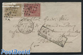 Letter from s-Gravenhage to Batavia, Postmark: NED. INDIE VIA MARSEILE FRANSCHE PAKKETB