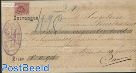 Money Cheque with 10c stamp (perf. 12.5:12)