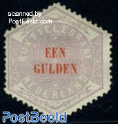 Telegram stamp 1gld, unused, regummed