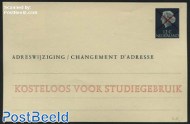 New Address card 12c, Studiegebruik