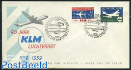 40 Years KLM 2v FDC without address