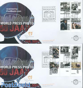 World Pres photo 10v FDC (2 envelopes)