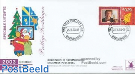 Personal christmas stamp FDC, Mill set