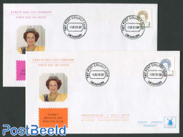 Definitives 2v FDC (2 covers)